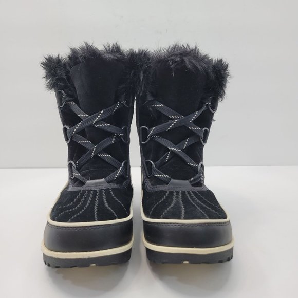 Sorel Tivoli Women's Waterproof Suede Lace Up Boots Black NL2089-010 US Size 6 - Picture 3 of 9